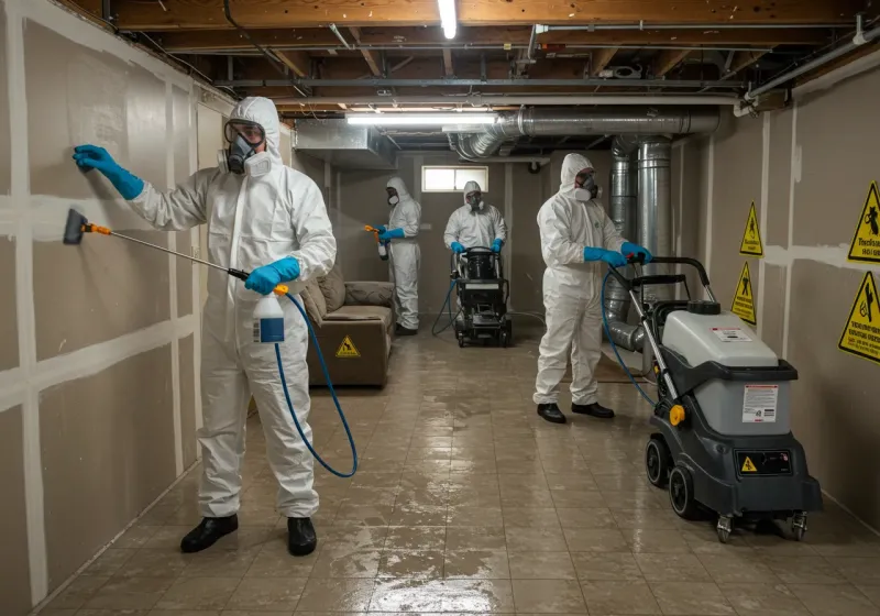 Basement Moisture Removal and Structural Drying process in Carol City, FL